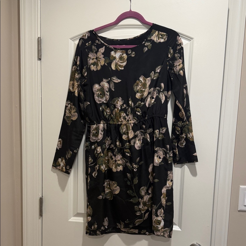 J. Crew Black Floral Dress